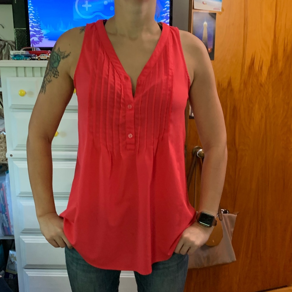 Coral colored tank top